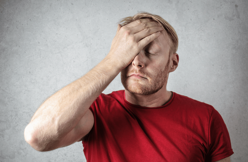 Image of a man looking disappointed