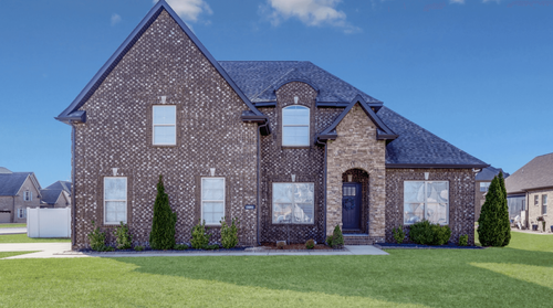 Image of the exterior of a high-production new construction home