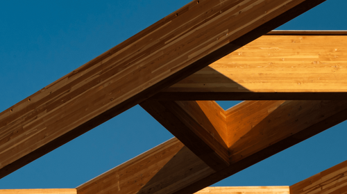 Abstract image of framing of a home.