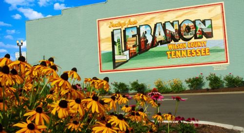 Image of a mural in Lebanon, Tennessee.